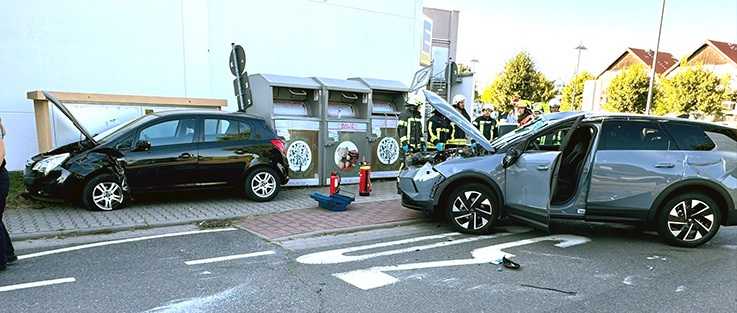 Nauheim-Online - Unfall am Edeka-Markt in Nauheim