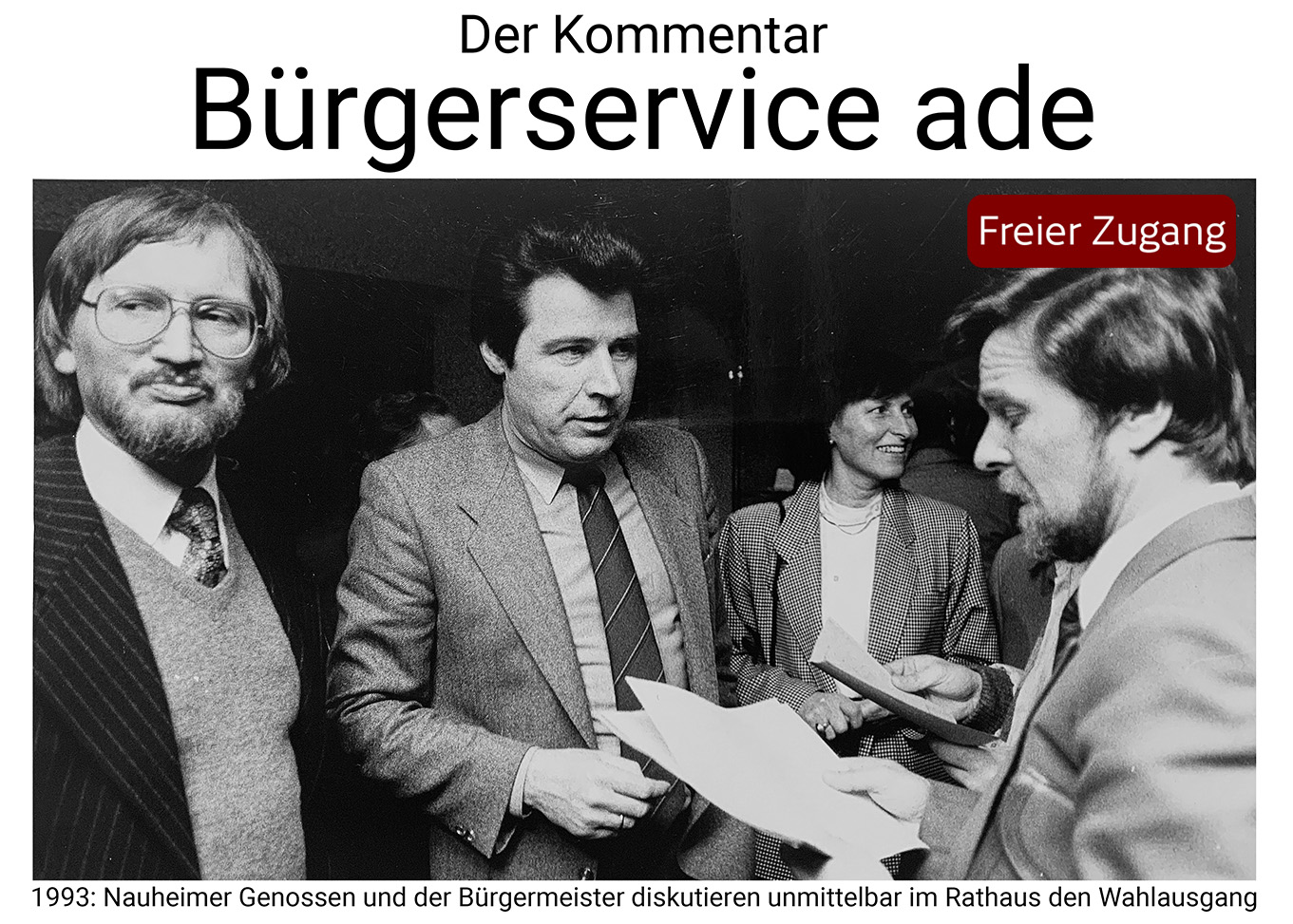 Nauheim-Online - Nach der Kommunalwahl 1993 im Rathaus